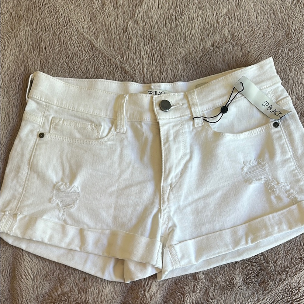White Denim Shorts
